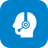 Icono de un consultor dando asistencia vía telefónica